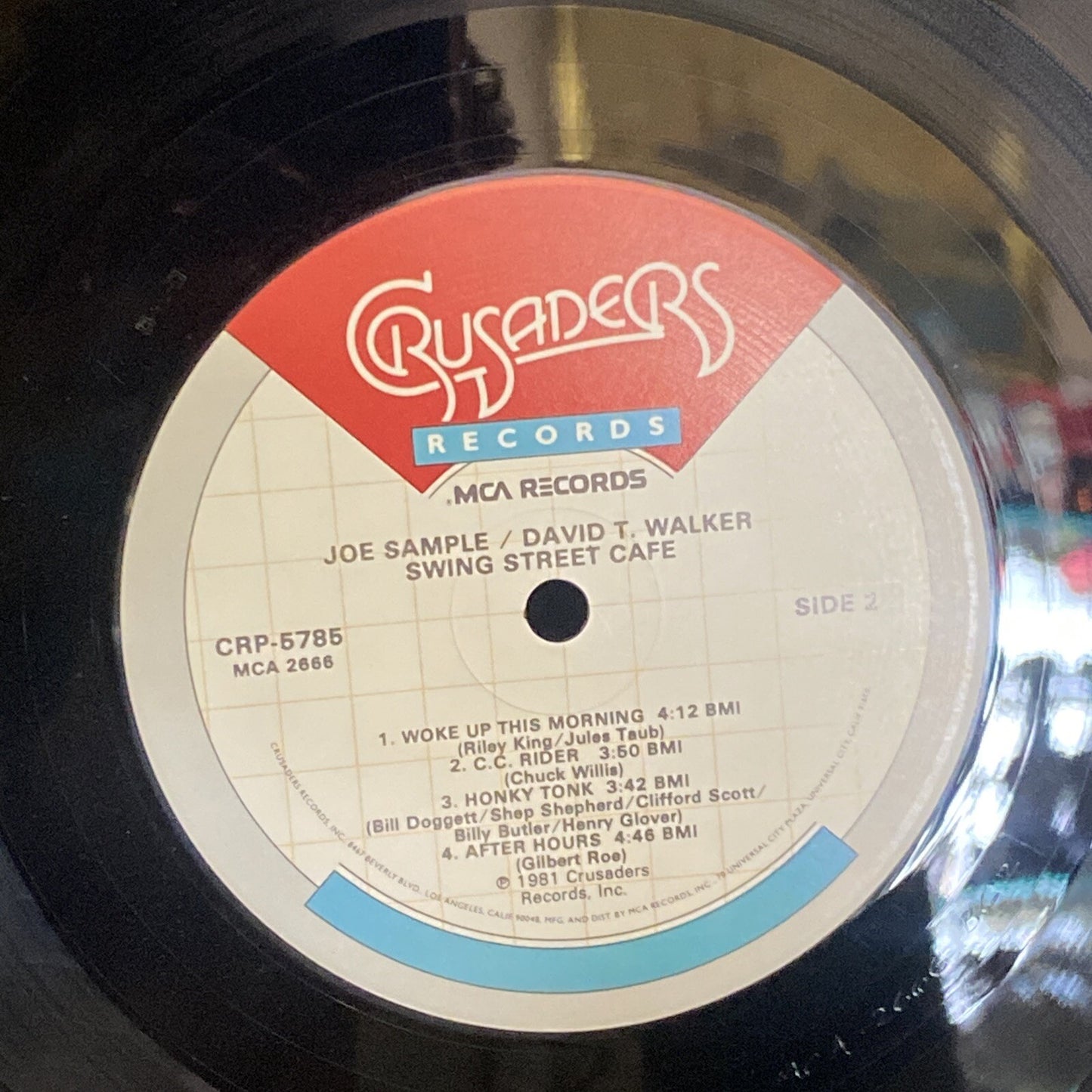 STAMPED RADIO PROMO Joe Sample David T Walker Swing Street Cafe LP 1981