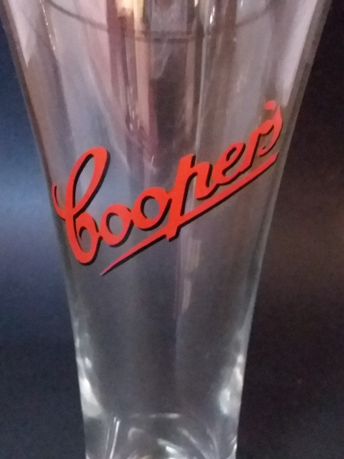 Cooper's Beer Glass - w/certificate from Gold rim 7''