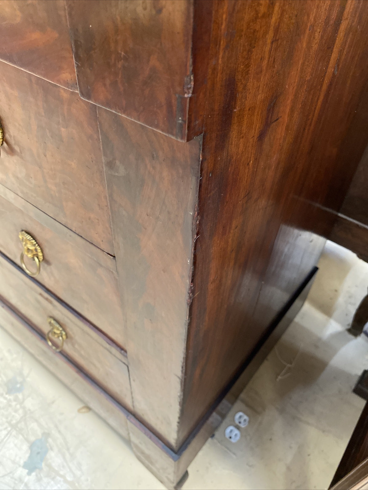 French Empire Ormolu Mounted Marble Top Commode Chest of Drawers Dresser 19th