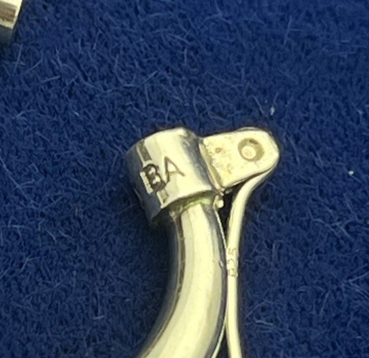 Vintage BA Suarti Bali Sterling Silver Textured Hoop Earrings