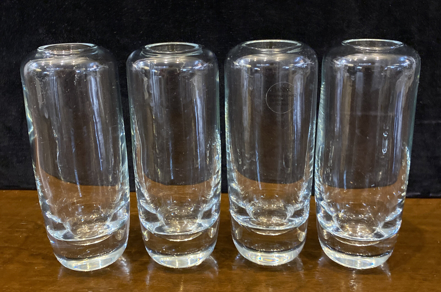 Dansk Glass Vases Set Of 4 BH305