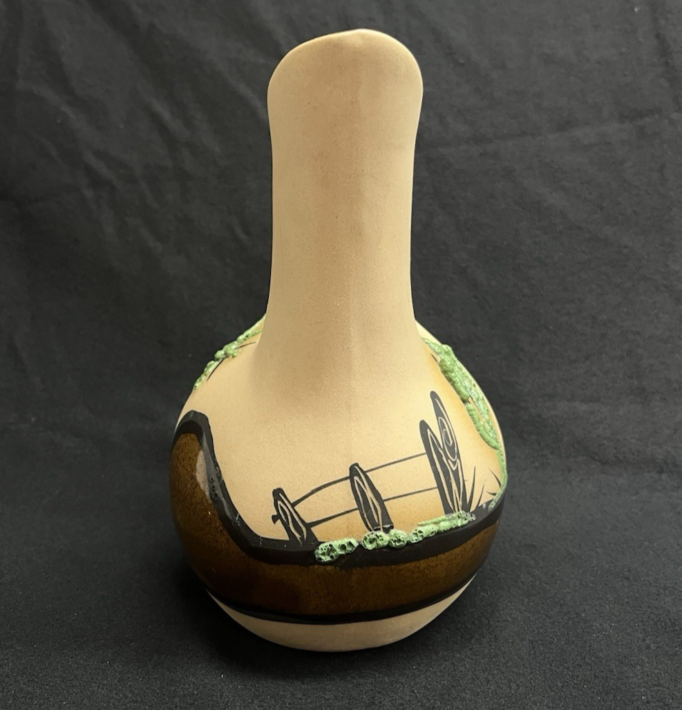 Signed Betty Selby Southwestern Native American Pottery Wedding Vase 7.75"
