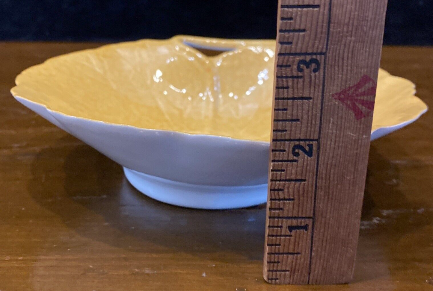 Laure Japy Porcelain Leaf Plate Bowl Set Of 6 Yellow Limoges France