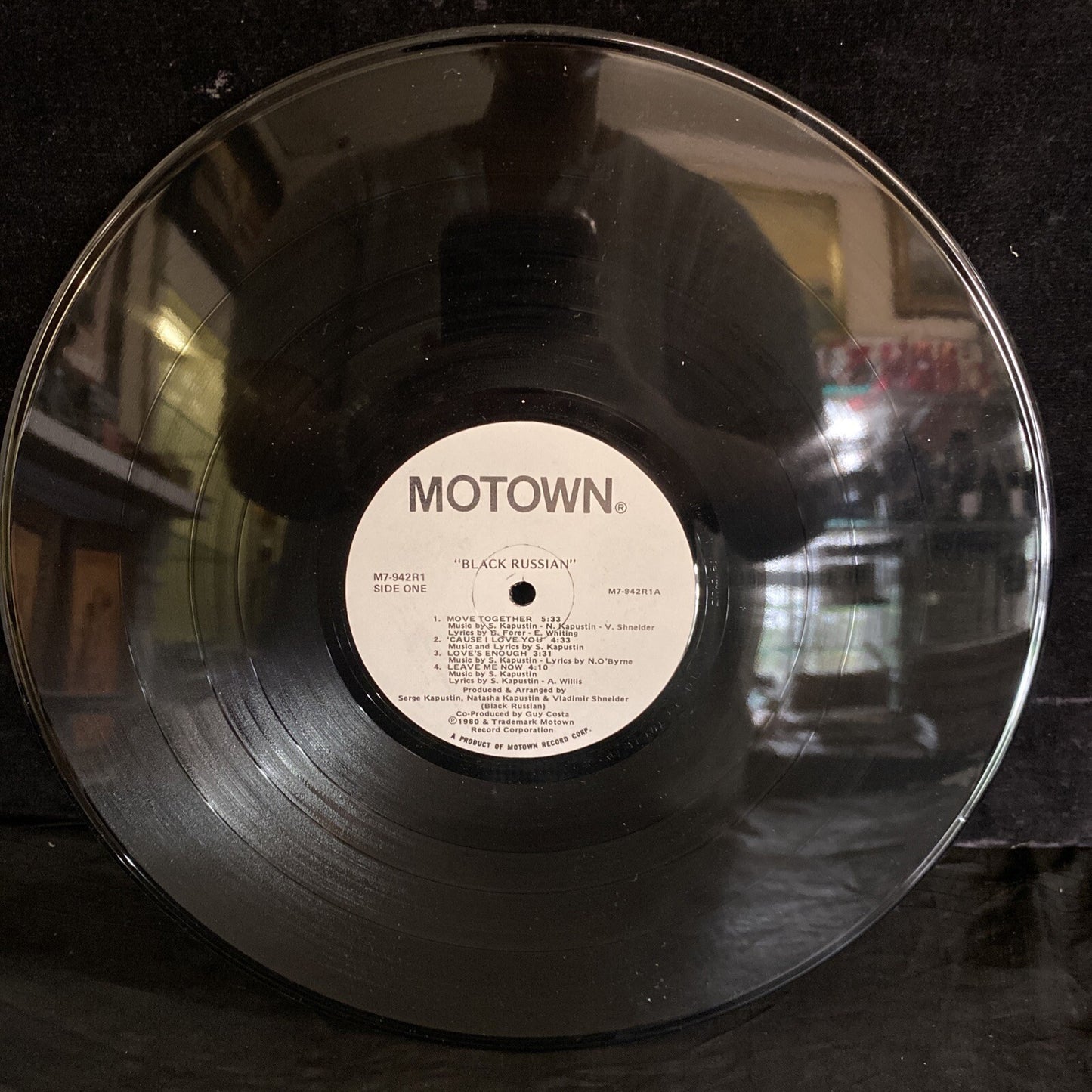 "BLACK RUSSIAN" Motown M7-942R1 Vinyl 331/3 LP Stereo 1980 DJ COPY PROMO
