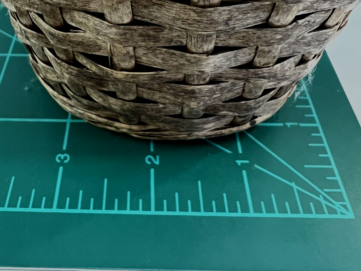 FRENCH ANTIQUE DEMIJOHN WICKER BOTTLE 11", GREEN GLASS, MADE IN FRANCE