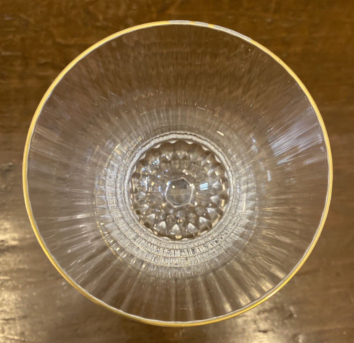 Saint Louis Apollo Gold Water  Goblets  Set of 3 BH306