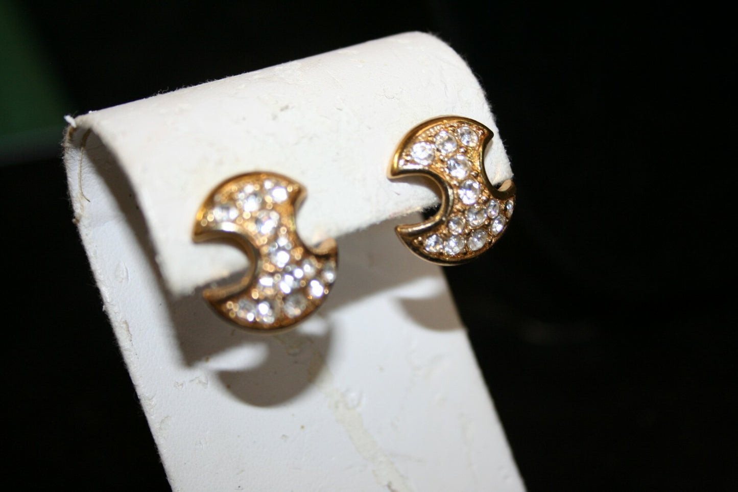 Vintage Goldplated Rhinestone Mariner link Chain Necklace and Earrings