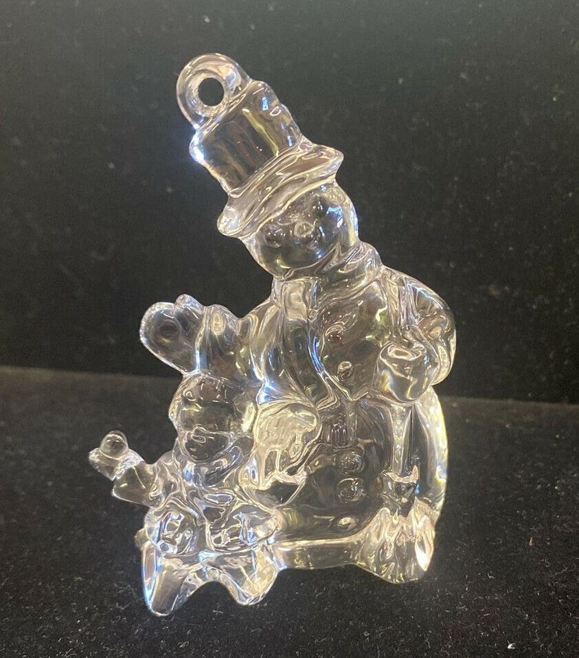 Waterford Crystal 2007 Christmas Wonders  JOLLY SNOWMAN ~ Ornament 142739