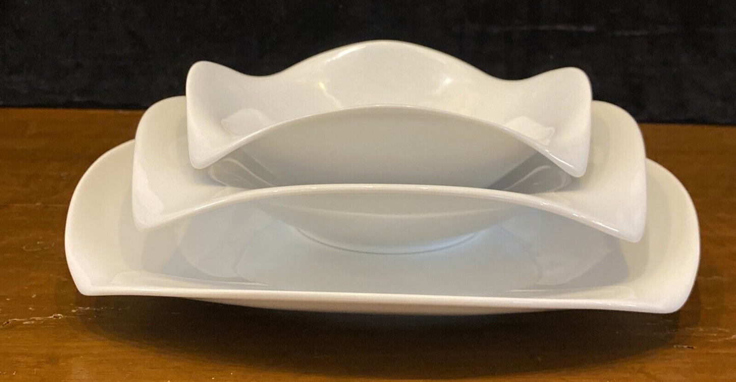 Rosenthal Studio-line “Poncho” Bowl & Plate Set Of 3 BH280C