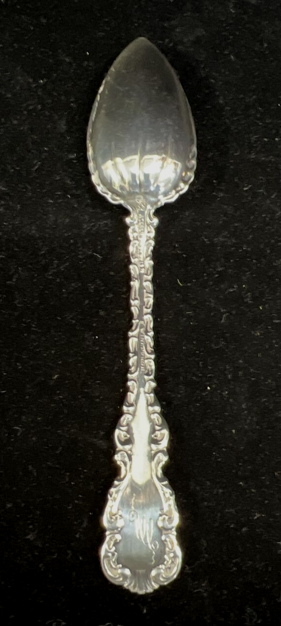 Louis XV  Sterling Grapefruit Spoon by Whiting Mfg  "Utica  Feb. 27 '92 Mono M"