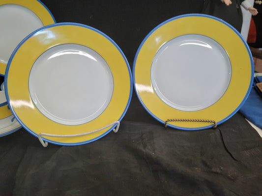 CH Field Haviland Limoges Claude Monet & Giverny Pair Dessert Plates 8.5”