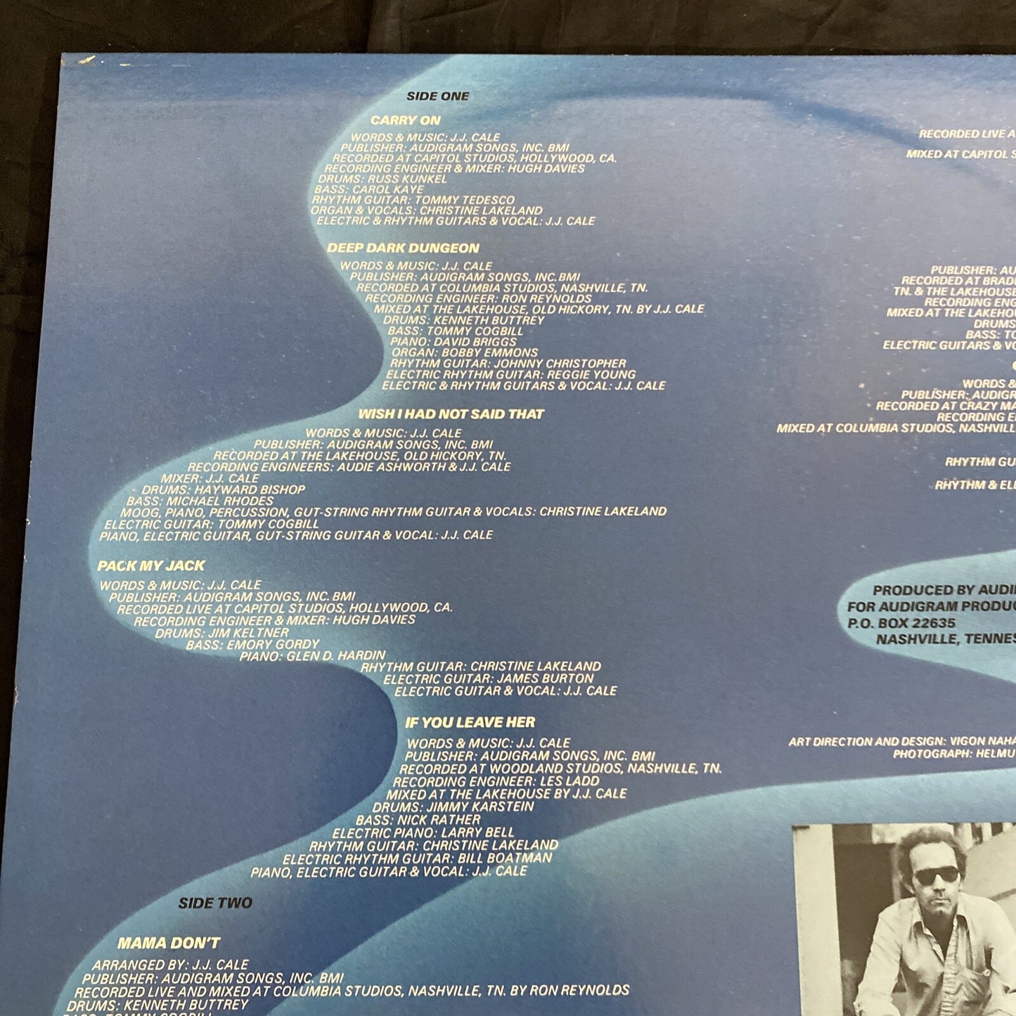 STAMPED PROMO FIRST PRESS 1979/1981 release J.J. CALE Shades SHELTER MCA-5158