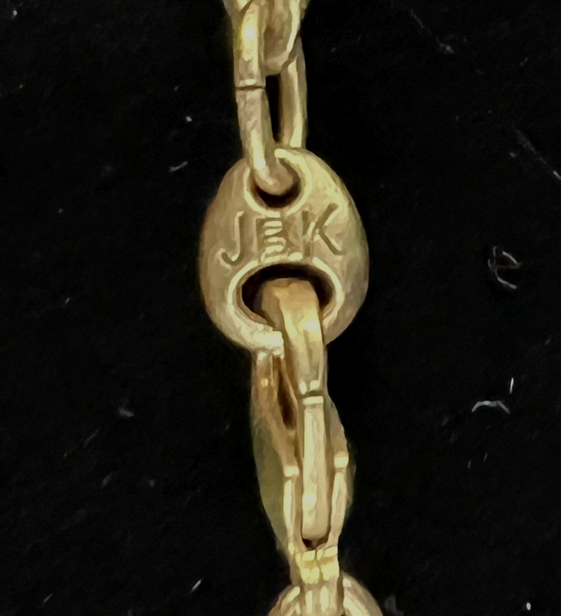 Camrose & Kross JBK gold Tone Rhinestone Paper Clip Chain Necklace 2 In One