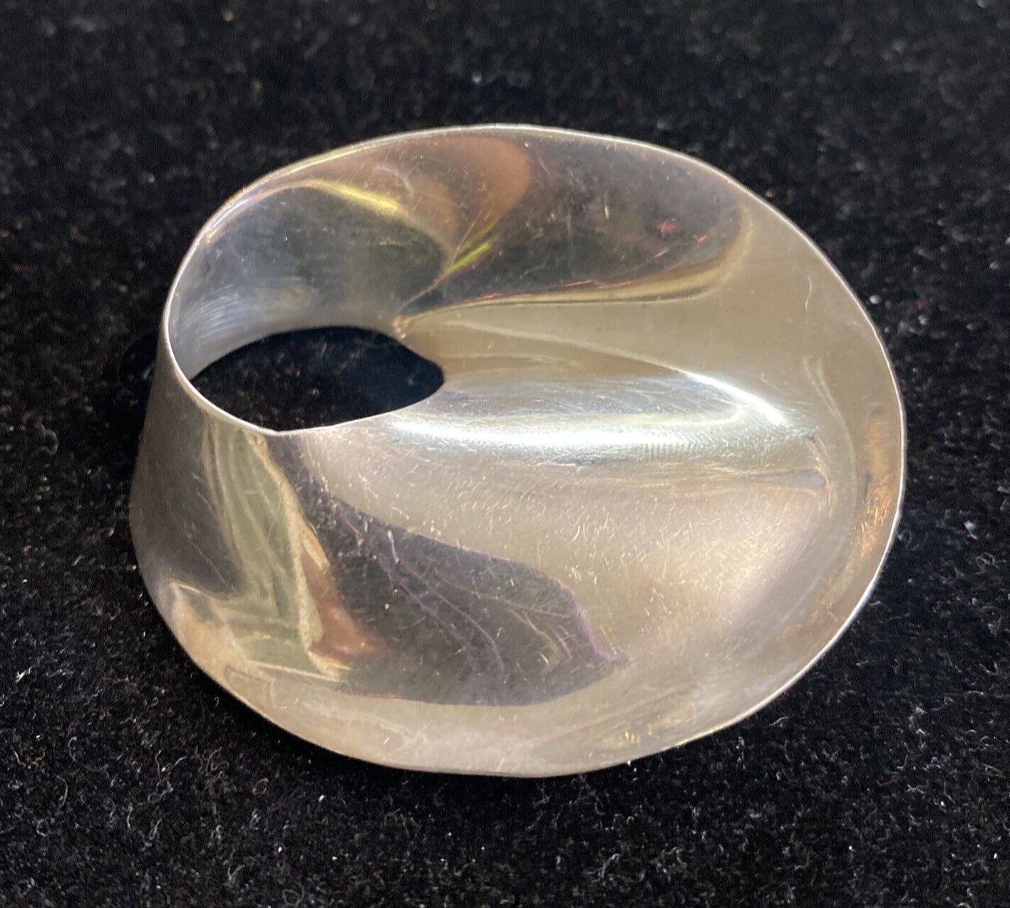 Midcentury Modern Sterling Silver 925 Brooch Pin Pendant 2 1/4" Mexico 15.7g