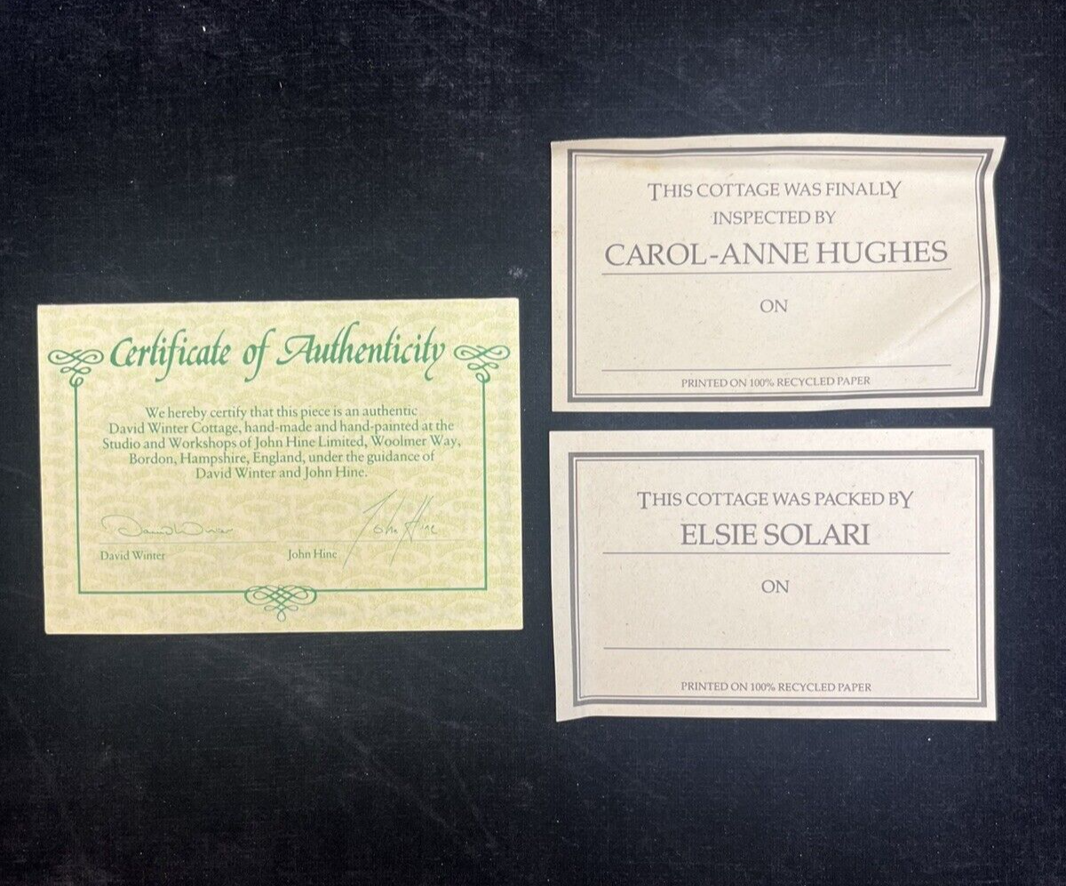 David Winter Cottages Collectors Piece No.6 1989: The Coal Shed w/ box