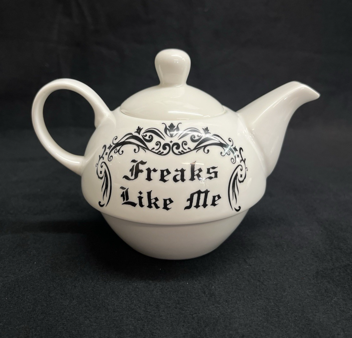 Alchemy of England 1977 Tea for One "Freaks Like Me Drink Tea" China Set