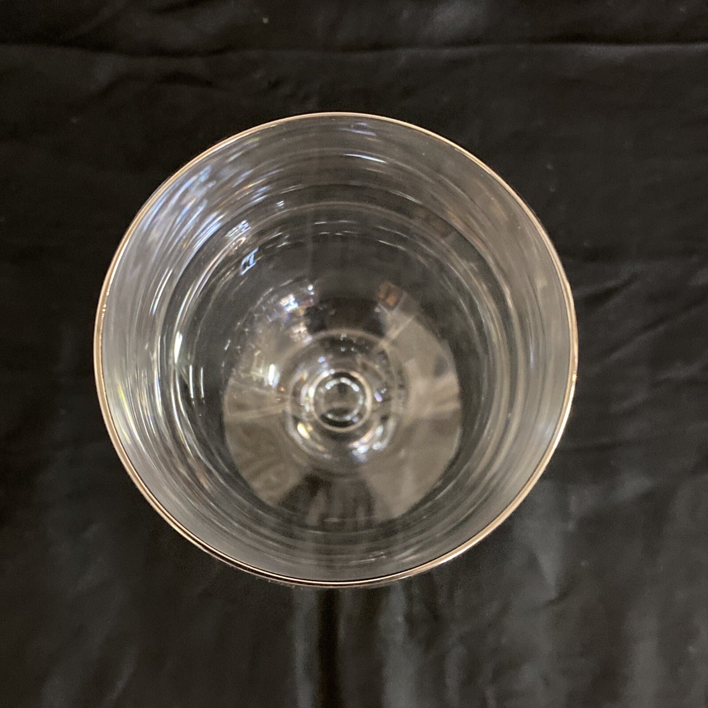 Set of 7 Water Goblets by Seneca in the pattern Juliet , Clear w Platinum Rim