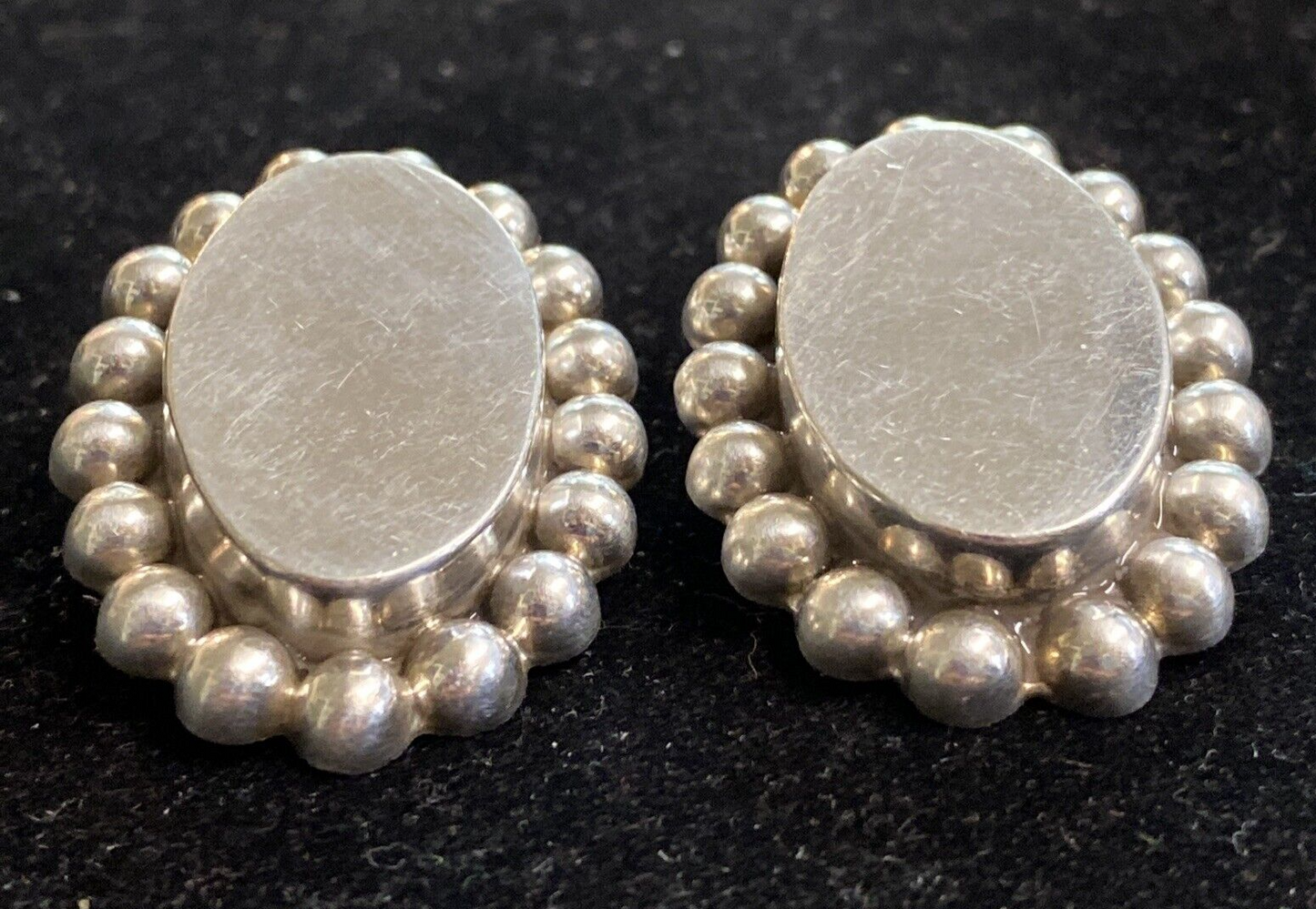 Sterling Silver 925 Mexico Clip On Earrings 25.1g