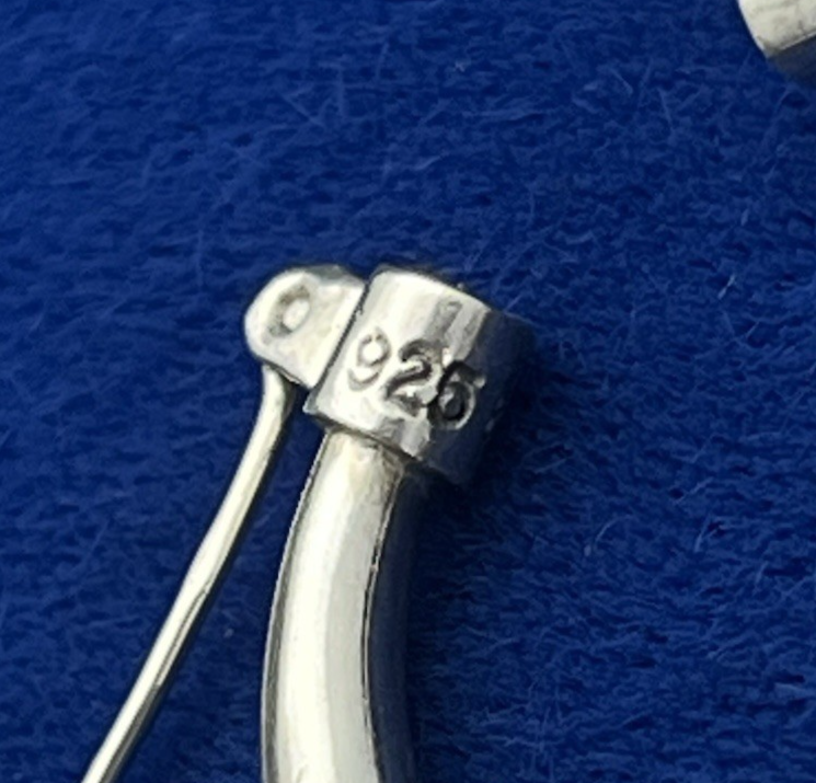 Vintage BA Suarti Bali Sterling Silver Textured Hoop Earrings