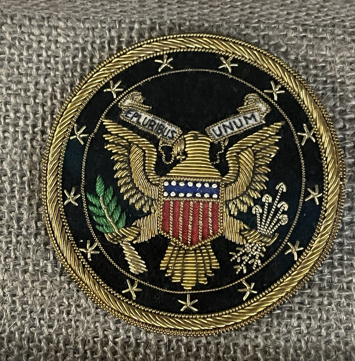 Marine Officer NCO Mameluke Sword & Scabbard 4 Patches Navy Badge in Shadow Box