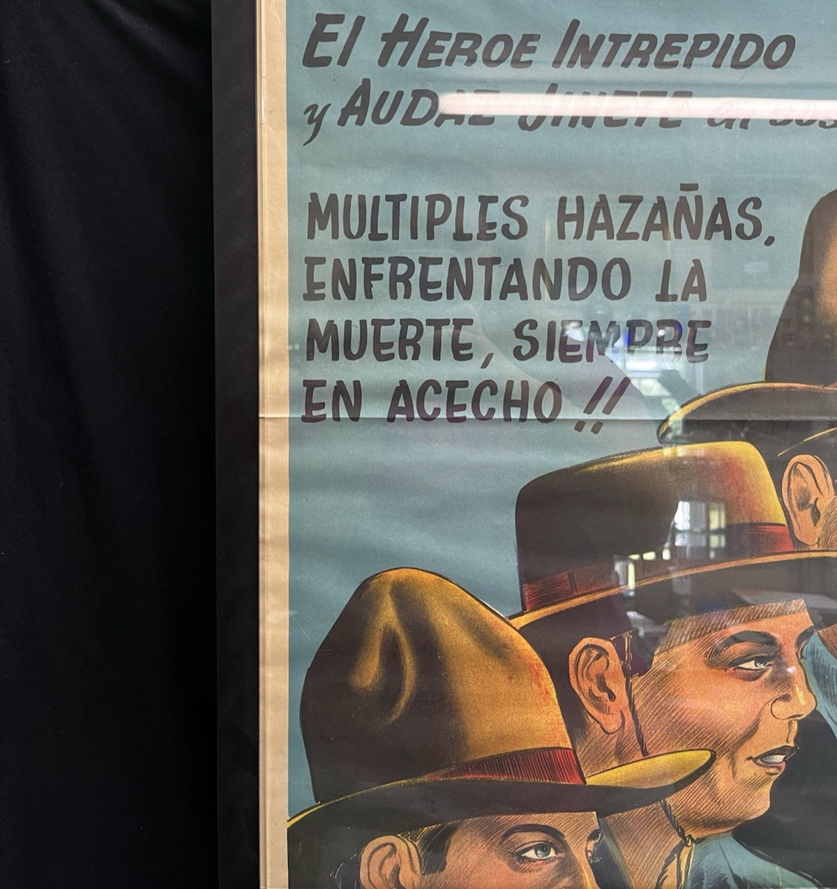 Framed "Diamond Films Presenta a: Hoot Gibson," Lithogaraph printed by Daneli