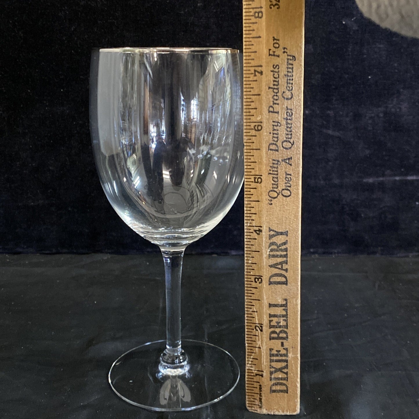 Set of 7 Water Goblets by Seneca in the pattern Juliet , Clear w Platinum Rim