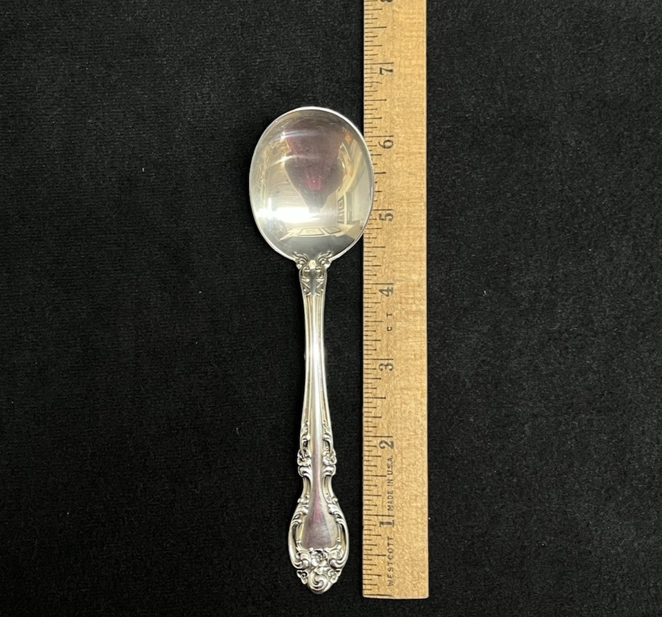 Melrose by Gorham 42.82g Sterling Silver Round Cream Soup Spoon 6 1/4 in
