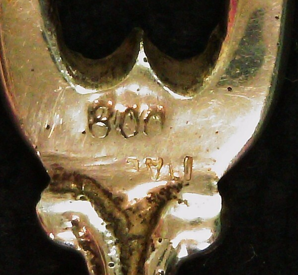 Antique Italian 5g Firenze .800 Silver Heraldic Lion Figural Olive Fork 4"