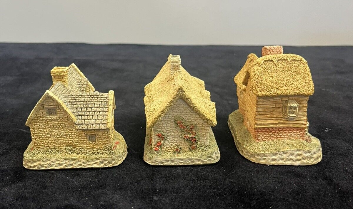 Lot Of 3 David Winter Cottages: Dower House, Village Shop, Cotswold Cottage 1982