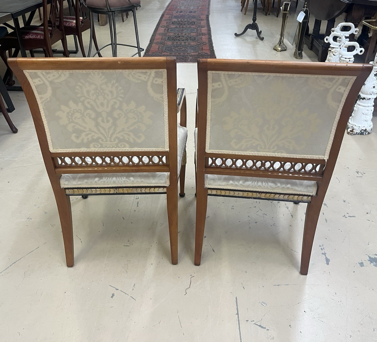Set of 10 (8+2) EJ VICTOR ANTIQUE REGENCY STYLE NEWPORT DINING ROOM CHAIRS