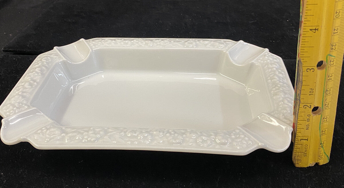 Rosenthal Maria White Classic Rose Set of 3 Stacking Ashtrays