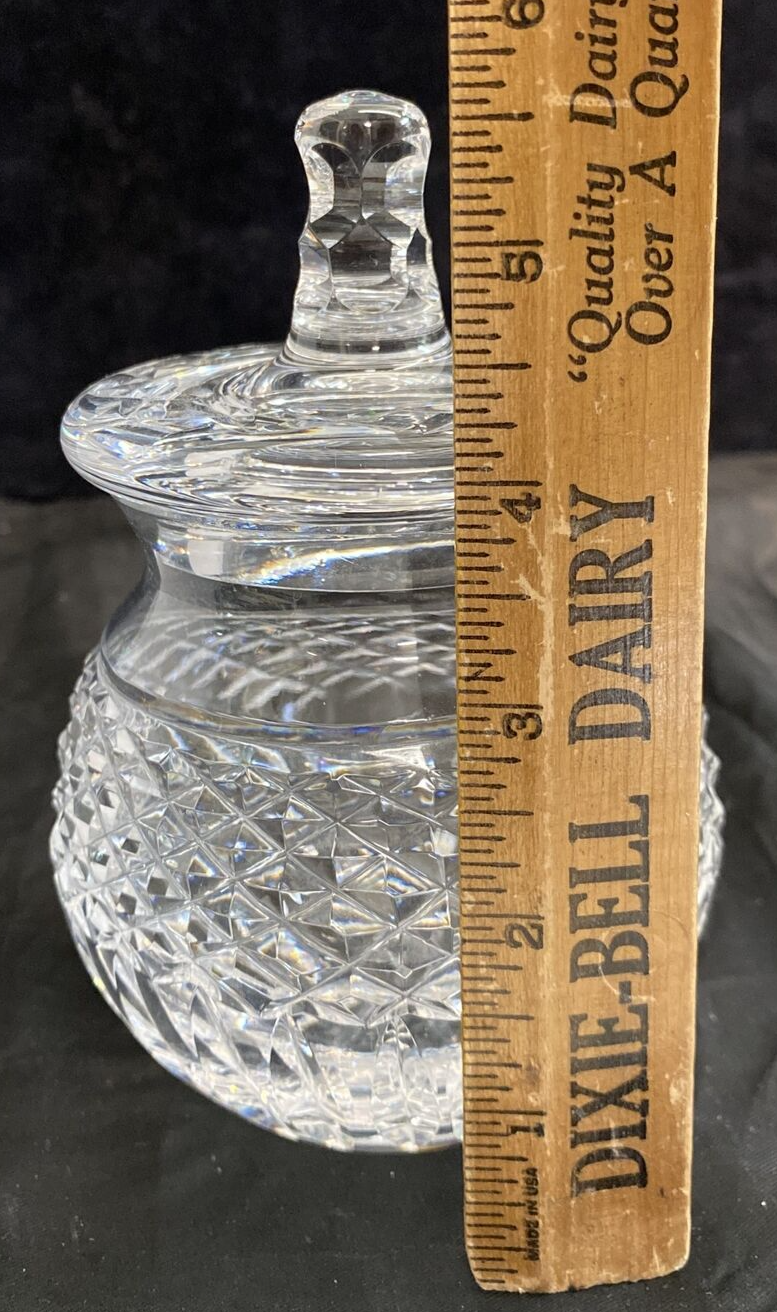 Waterford Cut Crystal Lidded Biscuit Barrel Candy Honey Dish