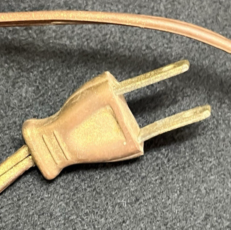 Vintage Capodimonte Porcelain Pierced Black & Gold Floral Lamp w/ Shade 26"