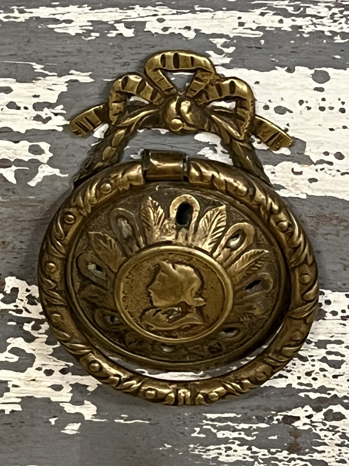 Antique French Painted Louis XV Provincial Serpentine Chest of Drawers Commode