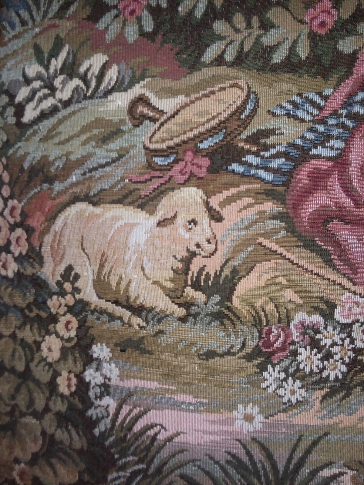 French Wall Hanging Tapestry Fête printanière  "Spring Festival"  56''x 43''