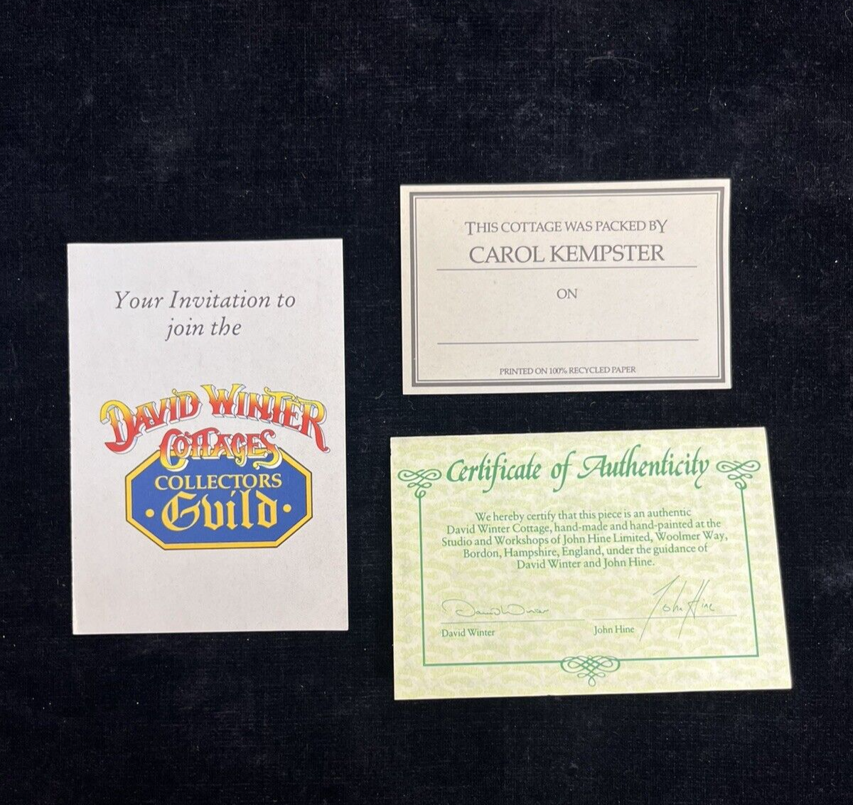 David Winter Cottages Will-o’-the-Wisp 1991 w/ COA And Original Box