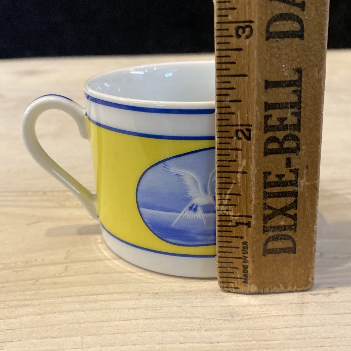 Costa Azzurra “Lynn Chase” Flat Coffee Tea Cup & Saucer  Beach