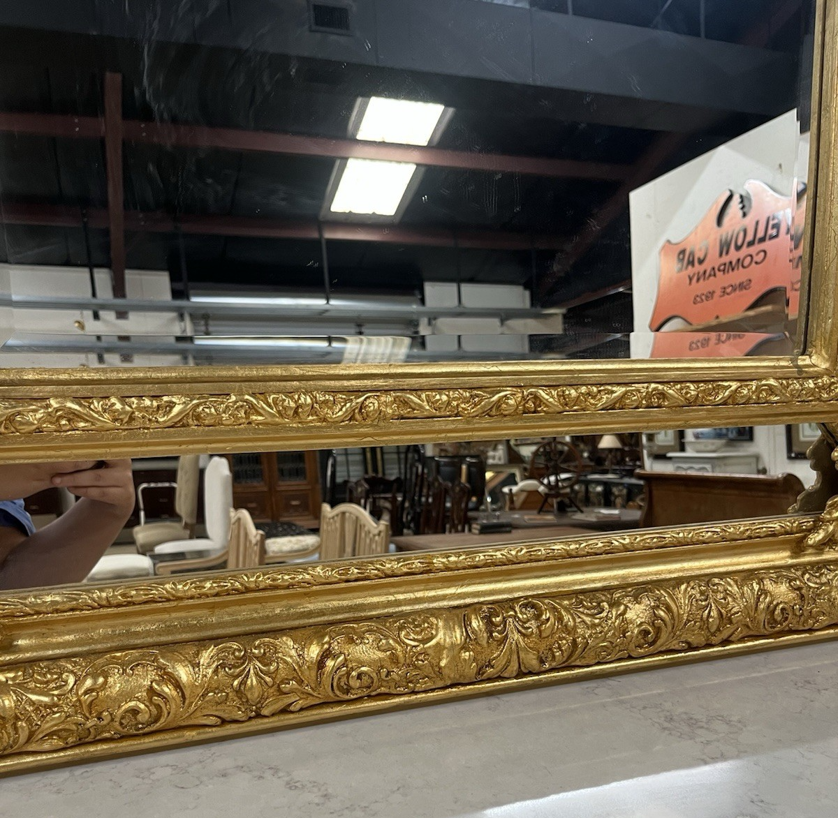 80.5" PAIR OF LARGE LOUIS XV GILT GOLD PARCLOSE CUSHION MIRRORS