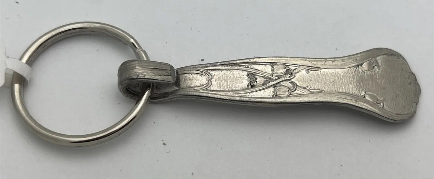 Silver Plate Key Fob and Key Ring