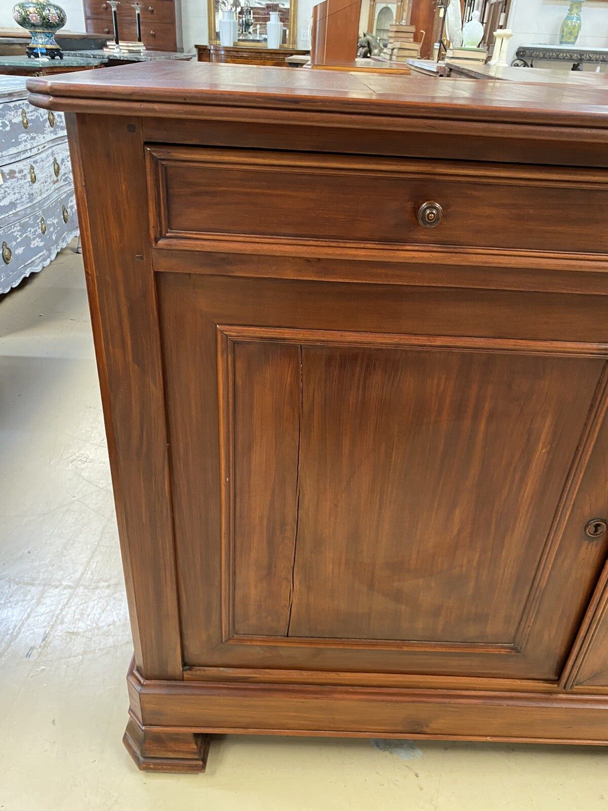 Antique French Louis Philippe Cherry Commode Chest Sideboard