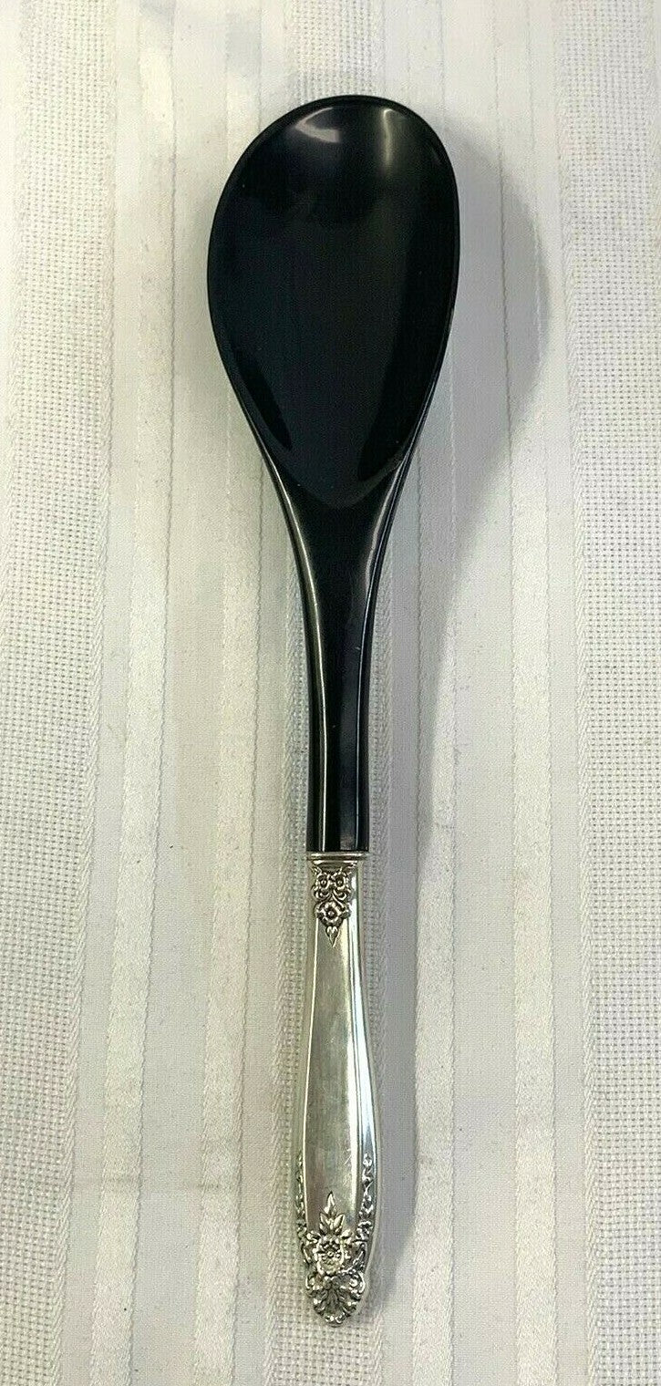 International Sterling Silver Prelude Salad Serving 12"  Spoon Plastic Bowl