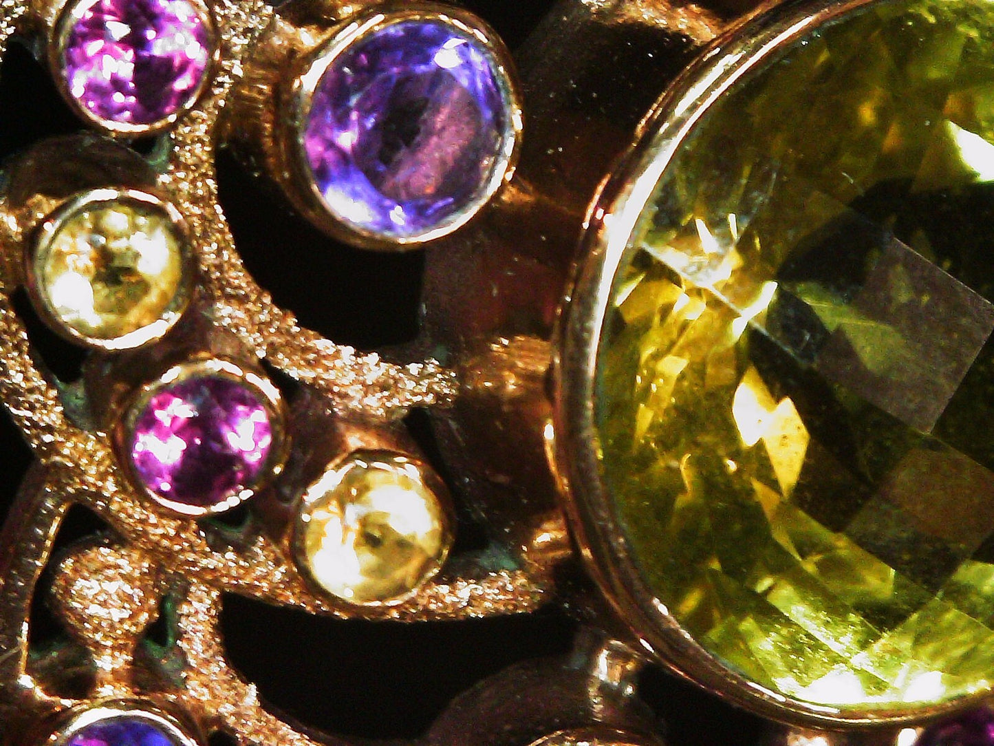 Nicky Butler RAJ Collection Limited Edition MultiGem 6 1/4" Cuff Bracelet Bronze