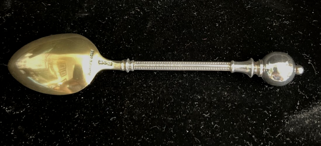 Ball End Demitasse Gilt spoons George Sharp Sterling Silver 1866 Tiffany