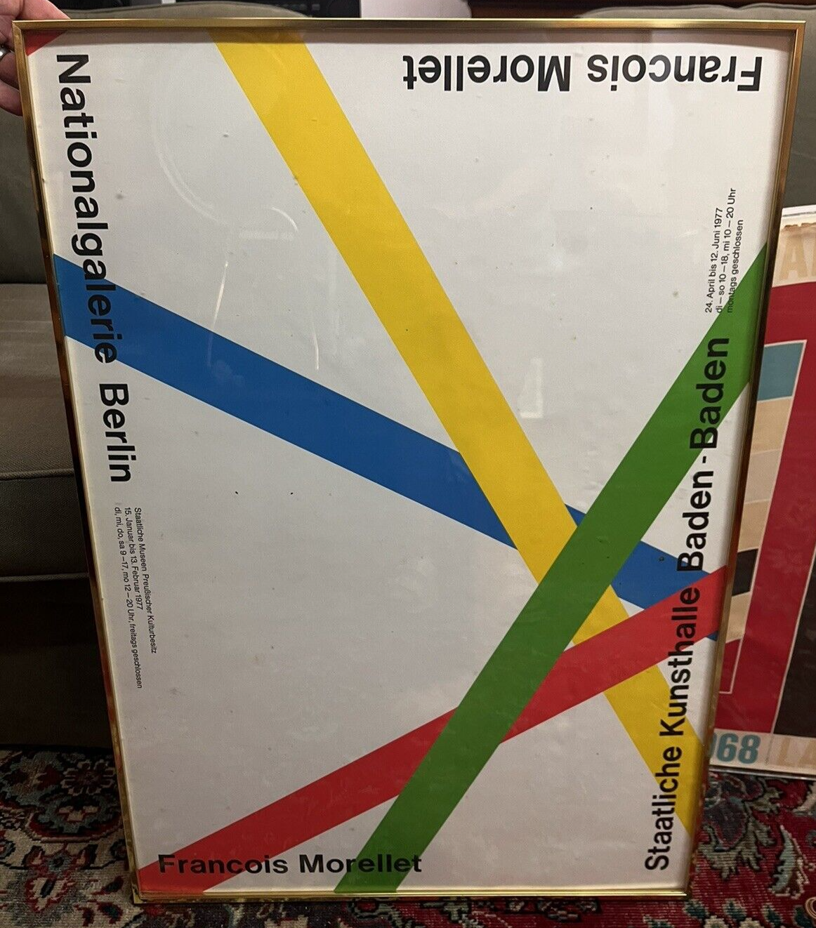 VTG Francois Morellet Berlin Art Gallery 1977 Frank Stella Poster BH72