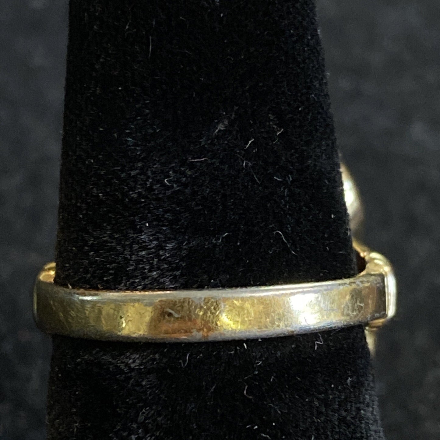 1960s Gold Plated Synthetic Dark Cognac Citrine Ring Sz 5.5 7g JM6