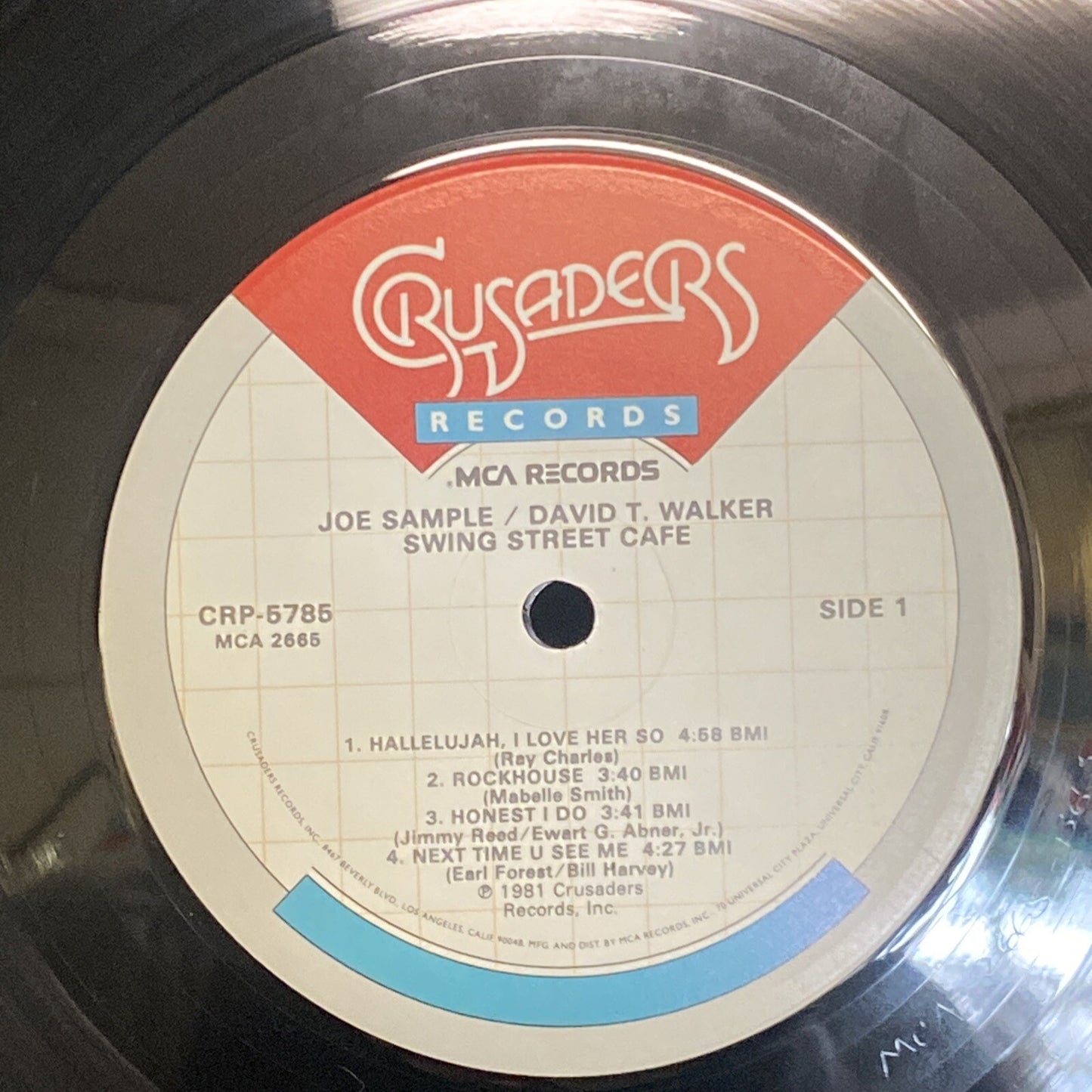 STAMPED RADIO PROMO Joe Sample David T Walker Swing Street Cafe LP 1981