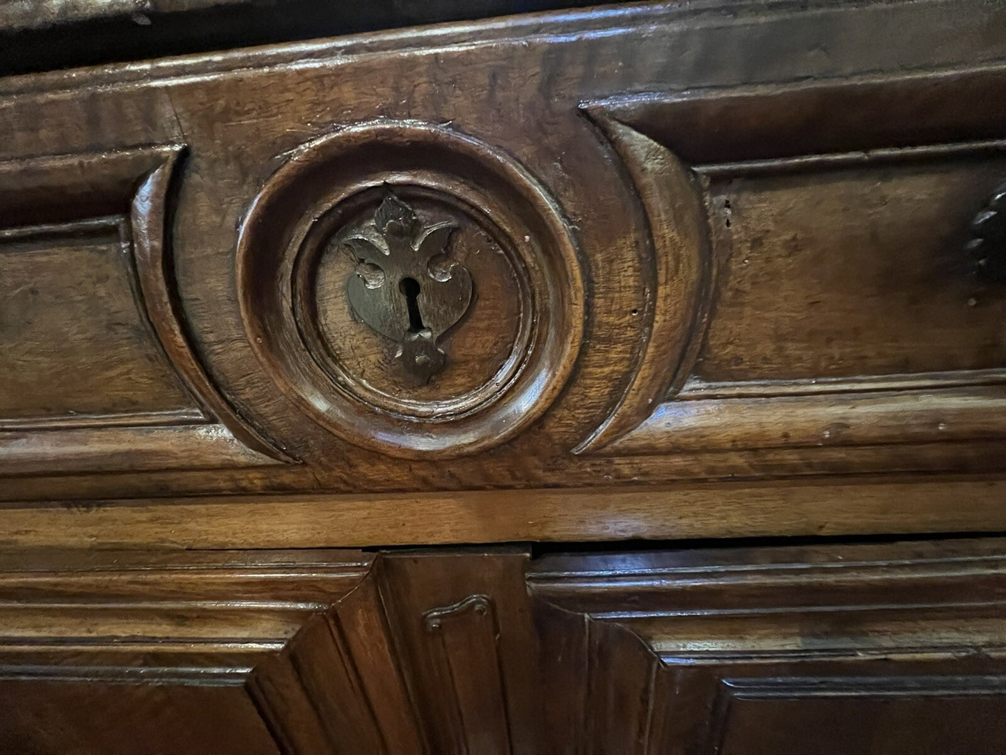 Antique French Oak Provincial Louis XV Chest Buffet Server Commode Sideboard