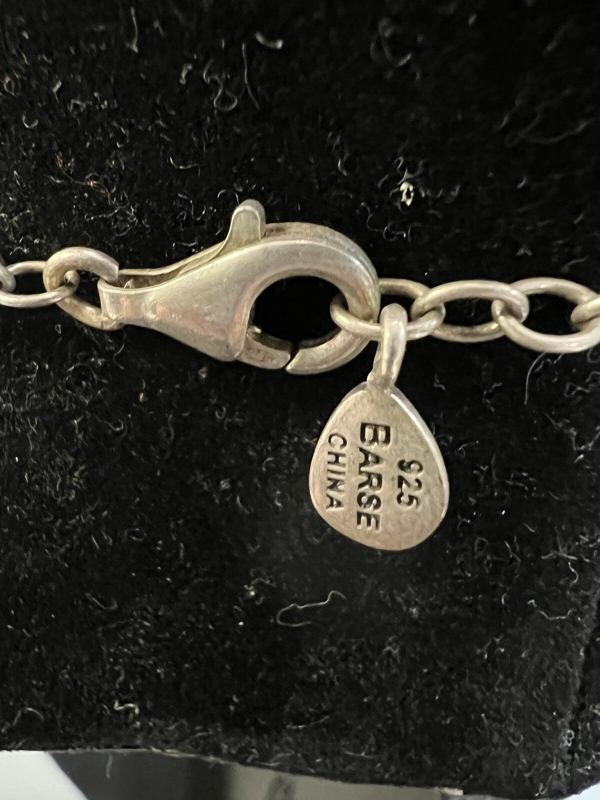 Barse Sterling Silver 925 Pink Sliced 17 Agate Slab  Necklace