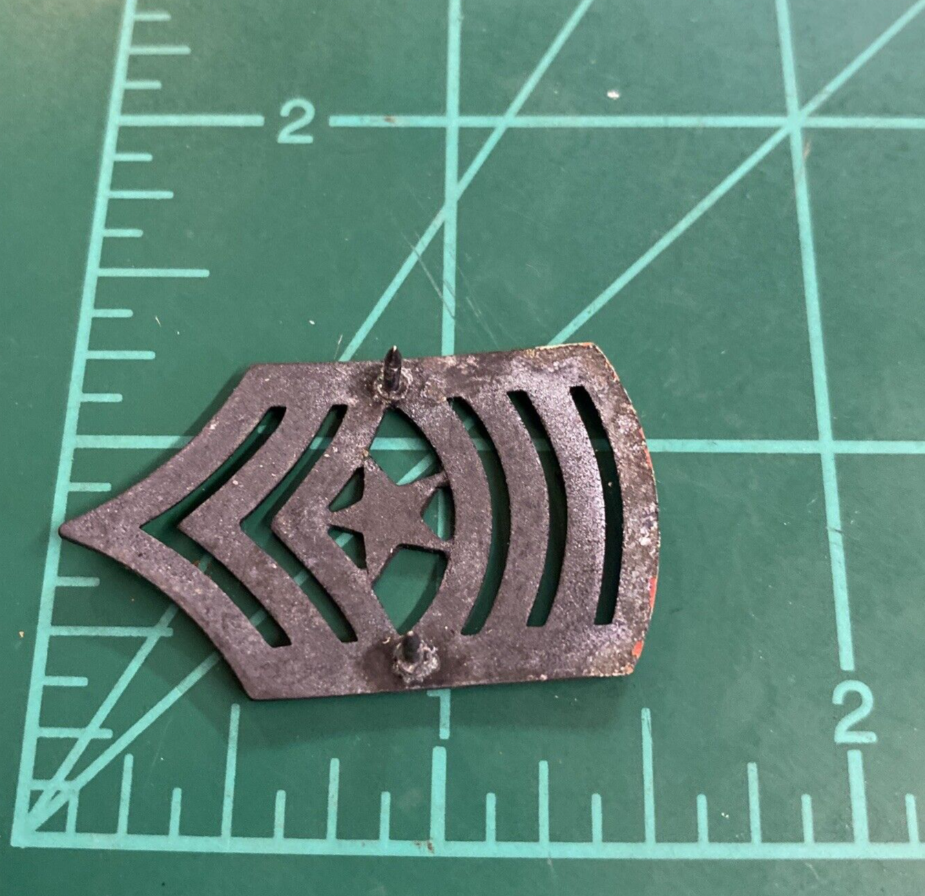 US Sergeant Major E9 Army Insignia Chevron Black Metal Pin  Rank Set Of 2