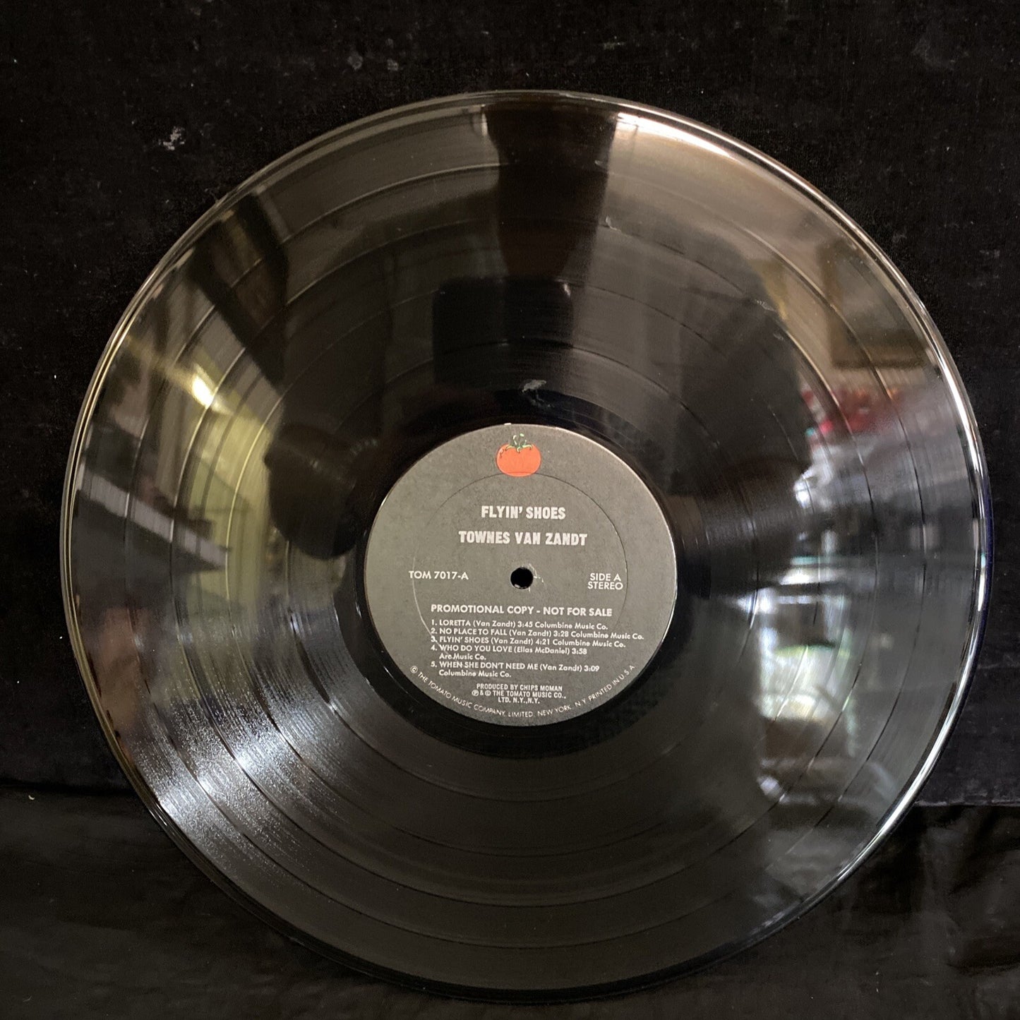 RARE PROMO VG/EX TOWNES VAN ZANDT Flyin' Shoes TOMATO LP TOM-7017